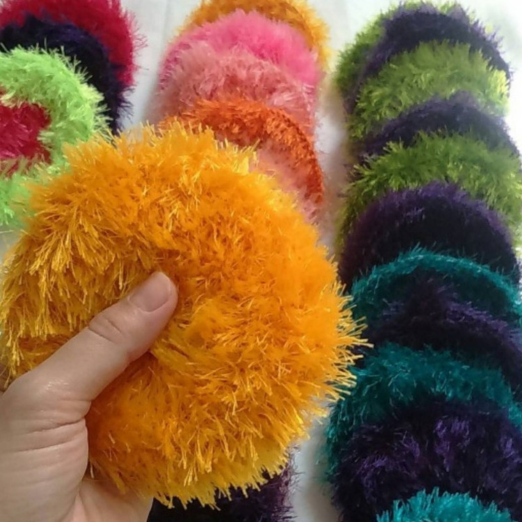 اسکاچ دستی بافتنی طرح دایره