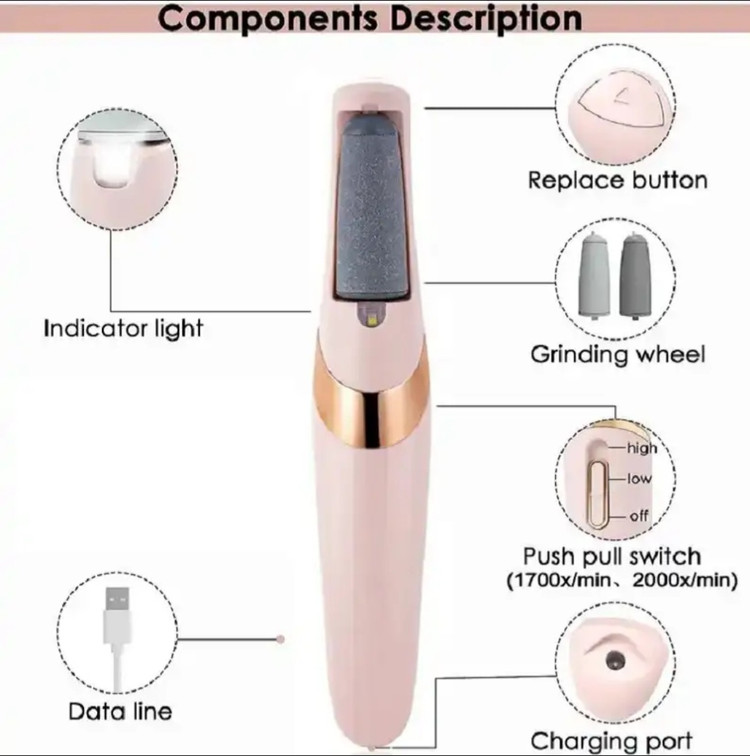 سنگ پا شارژی مدل pedi m64